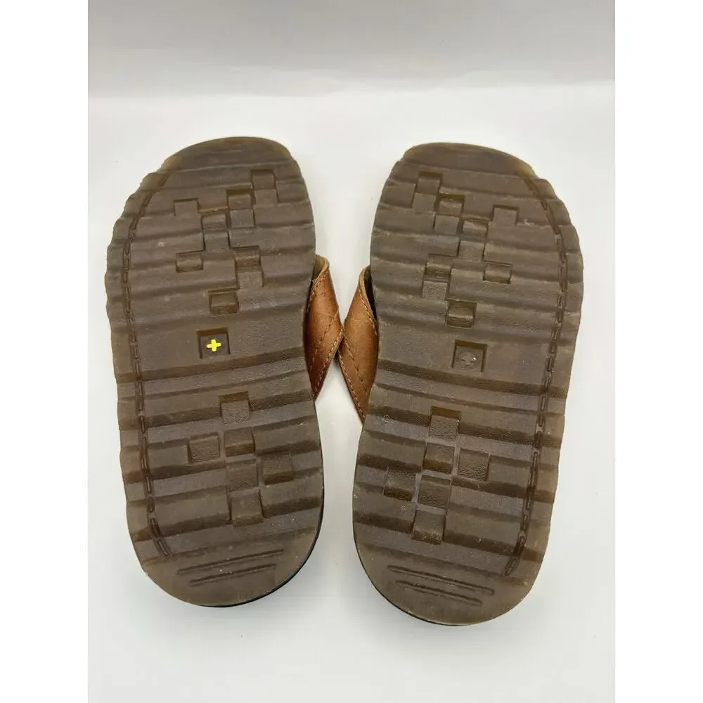 Dr Martens 8883 Brown Leather Flip Flops Men Size 8